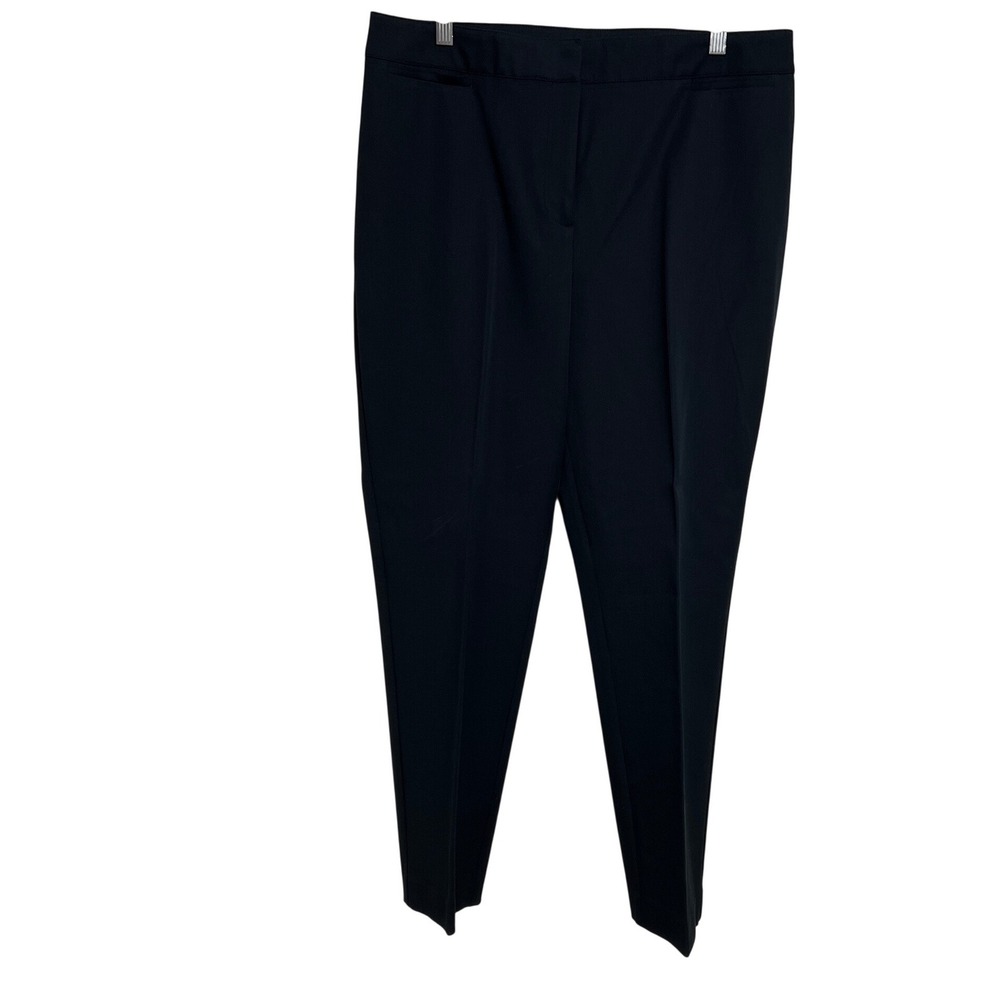 Talbots Dress Pants Womens 12 Black Curvy Fit Cotton Blend Business Casual‎ G12